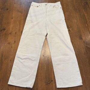 Levi's Premium Jeans Women's 28x26 White Denim Light Wash Ribcage Straight